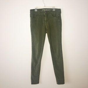 AEO Army green jeggings